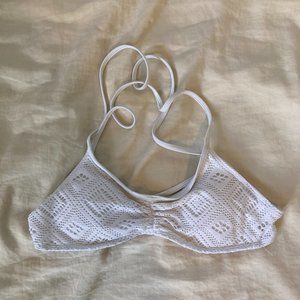 White Boho Aerie Bikini Top